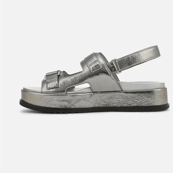 Naturalizer Metallic Pewter Sandals - Picture 5 of 7